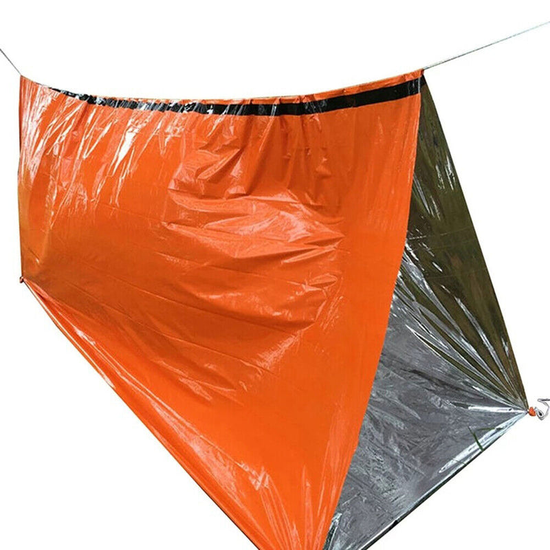 Emergency Tube Tent Shelter Sleeping Bag Blanket for Camping Hike (Orange) Newly