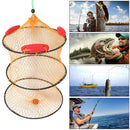 2 Layer Portable Foldable Fishing Floating Net Shrimp Cage Trap Networks Newly