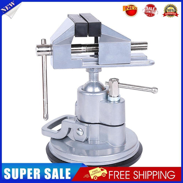 Vacuum Base Bench Table Vise with Suction Cup Base 360 Degree Rotation Head