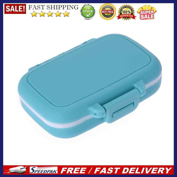 3 Grids Portable Pill Box Medicine Jewelry Storage Case Container(Blue)