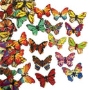 50pcs Wooden Butterfly Sewing Buttons DIY Knitting Clothes Decor (25x18mm) Newly
