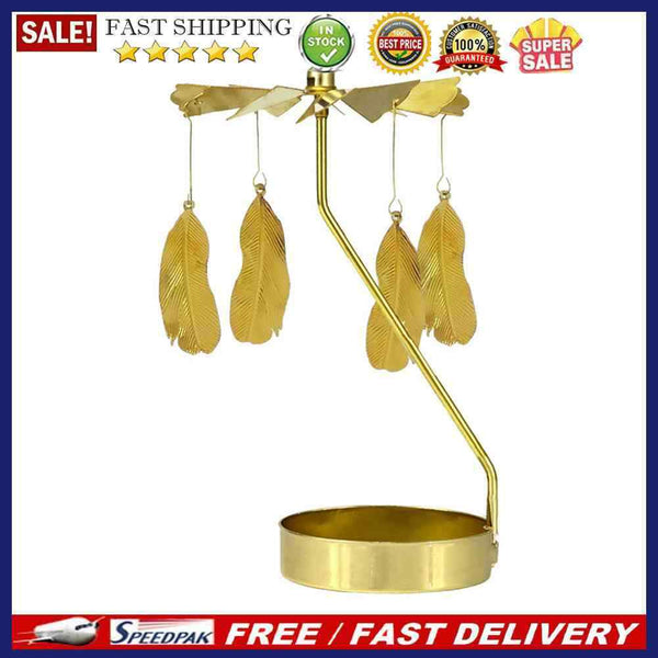 Spinnin Carrousel Candle Holder Wrought Metal Lighting Candlestick Art Ornament