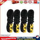 4pcs Tent Wind Rope Buckle Reflective Outdoor Camping Cord Lanyard (Black) Newly