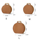 Moon Cake Box Gift Storage Farmhouse Style Round Creative Woven Rattan Box