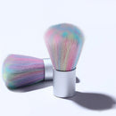Portable Rainbow Nail Art Brush Dust Powder Remover for UV Gel Nail Cleaning