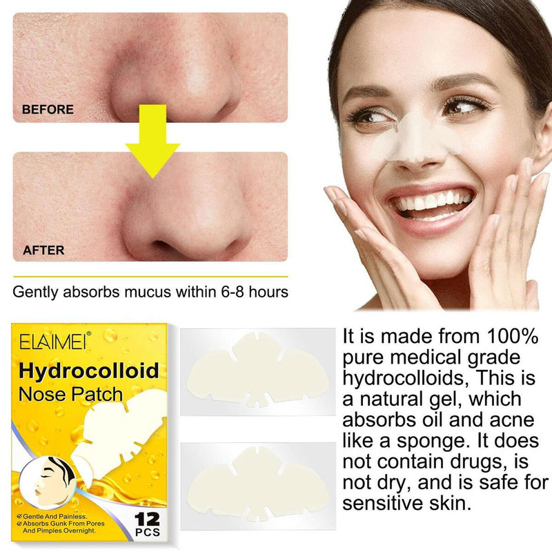Hydrocolloid Nose Pads Acne Absorbing Forehead Nose Chin Shrink Pores Pimples`