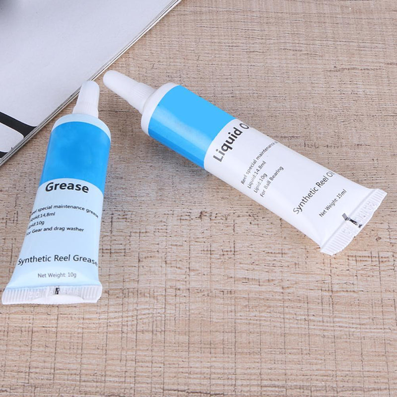2pcs Fishing Reel Metal with Grease Grease Grease Set Fish Tool Kits