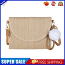 Straw Clutch Handbag Summer Beach Woven Envelope Crossbody Purse (Khaki 1)