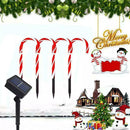 1x Solar Christmas Candy Cane Light Outdoor Waterproof Lights LED Christmas R8J3
