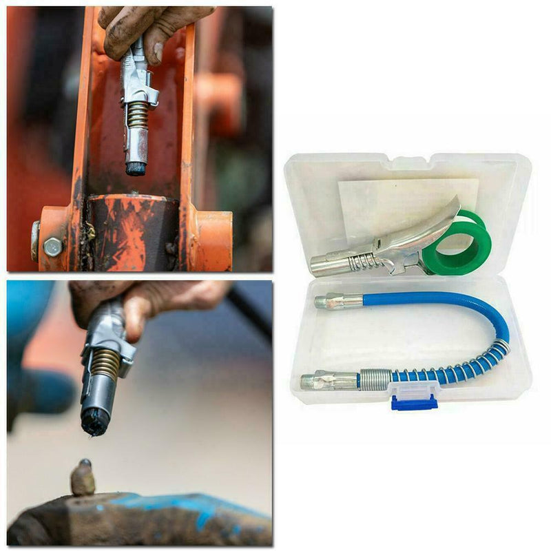 Grease Gun Coupler Quick Release Lock On Coupling End NPT Farm Workshop V2 hot.