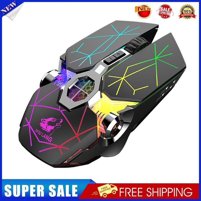 X13 2.4GHz Wireless Gaming Mouse USB Backlight Mice for PC (Star Black)