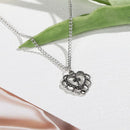 Gothic Women Cross Necklace Hollow Heart Pendant Jewellery Clavicle Chain