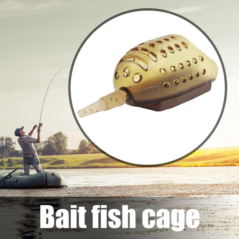 #A Carp Fishing Bait Feeder Cage 30g/40g/50g Sinker Trap Fishing Bait Basket Hol