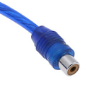 1pc 30cm 2 RCA Male to 1 RCA Female Copper Aluminum Cable for Car Audio Newly