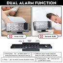 Digital FM Radio Projection Alarm Clock Smart LED Electric Desk Watch (A)