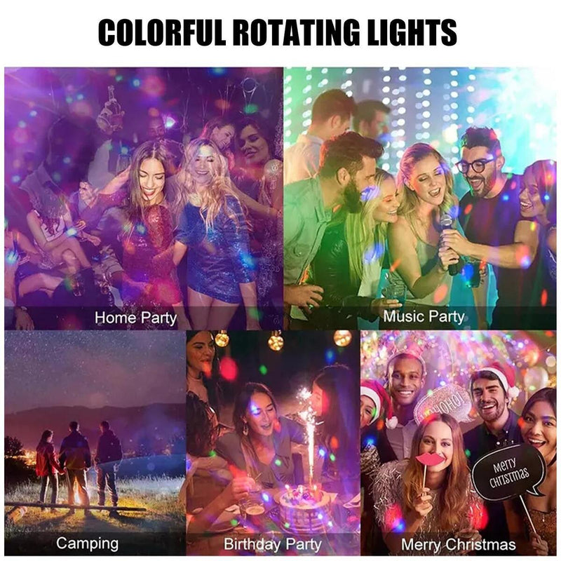 LED Rotating Disco Light Bulb RGB Projector Multi Colour Bayonet Lamp Party#