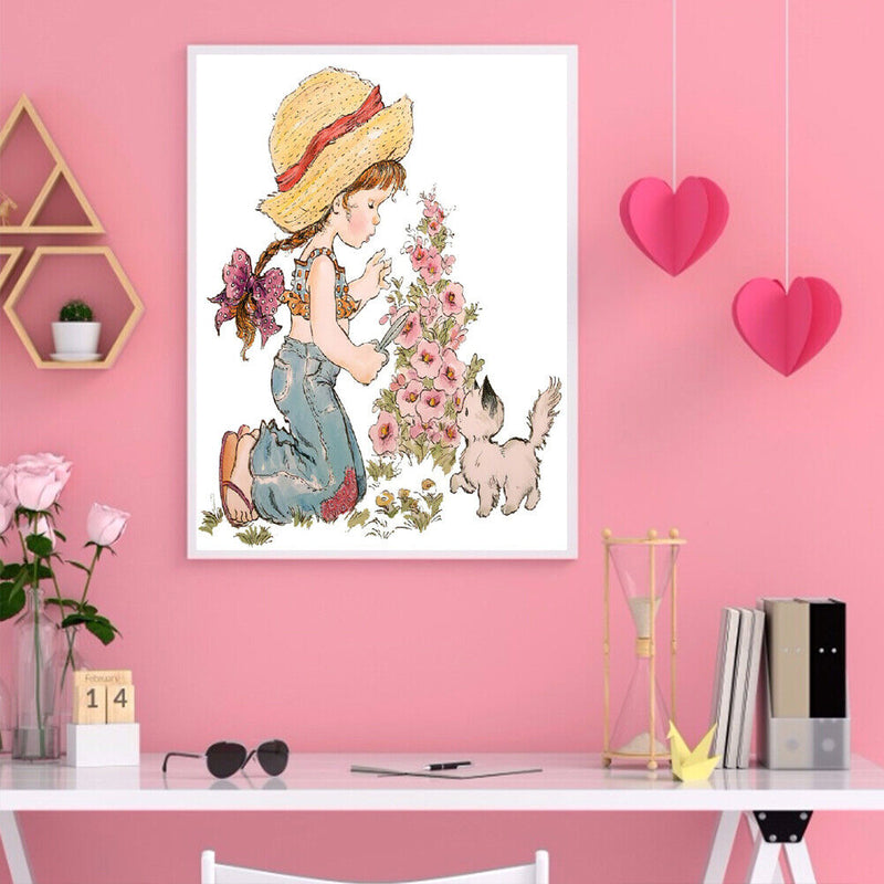 5D Diamond Painting Full Round Drill Cartoon kid Picture of