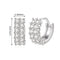 Zircon Ear Buckle Diamond Earrings Ear Piercing Double Rows Zircon Ear Stud