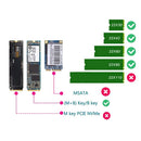 M.2 NGFF to USB3.0 for SATA B-Key SSD Type-C 5Gbps Enclosure Case (Black)