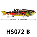 13cm 22g Plastic Lure 8-section Artificial Hard Bait Sea Fishing Tackle (B)