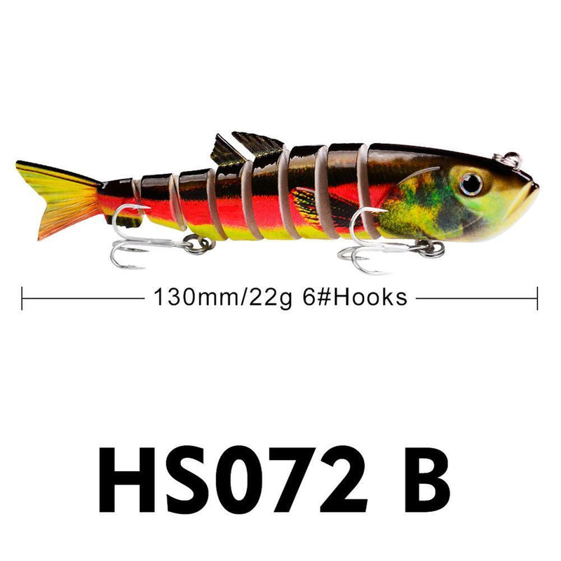 13cm 22g Plastic Lure 8-section Artificial Hard Bait Sea Fishing Tackle (B)