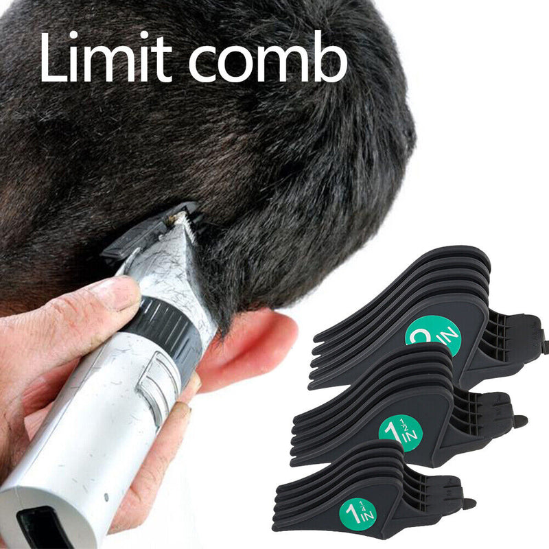 3pcs Profession Styling Limit Comb Barber Hair Trimmer Cutter Guide (Black)