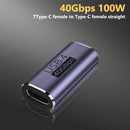 Type-C Adapter PD100W PC Mini C to C Converter (Female to Female Straight)