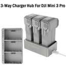 Battery Charging Butler 3-Way Battery Charger Charging Hub For DJI Mini 3 Pro