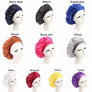 Hair Loss Wide Band Night Sleep Bonnet Headwrap Chemo Cap Satin Stretch Hat