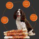 110g Chicken Wrapped Jerky Beef Twists Chews Snacks Treats Pet Supplies M8R9