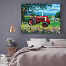 5D DIY Diamond Painting Field Car Full Round Rhinestone Home Art Picture