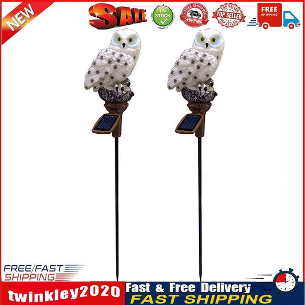 2pcs LED Solar Light Owl Outdoor Lawn Stakes Lamp Home Garden Decoration Newly