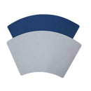 6pcs gray blue 30*50 fan-shaped placemat*1pcs32*32 mat round D1O9