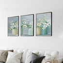 3 Panels Vase Oil Paint By Numbers Kits Canvas Picture Wall Art DIY Craft