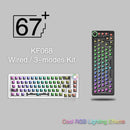 68 Keys RGB 60 Percent NKRO DIY Mechanical Hotswap Keyboard Kits (Black)
