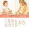 10pcs Rustic Wooden Digital Number DIY Handcraft Table Scatter Home Decoration
