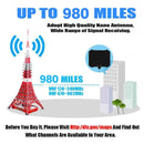 980 Miles 1080P Outdoor Amplified HDTV Digital TV Antenna Long Range 4K VHF UHF