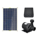 20W 12V Low Noise Brushless Solar Water Pump Kit for Pool Black.