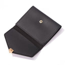 Women Retro Trifold PU Leather Card Case Pure Color Business Holder Short Wal