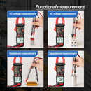 Digital True RMS Clamp Multimeter Ammeter Voltmeter Capacitance Diode Teste