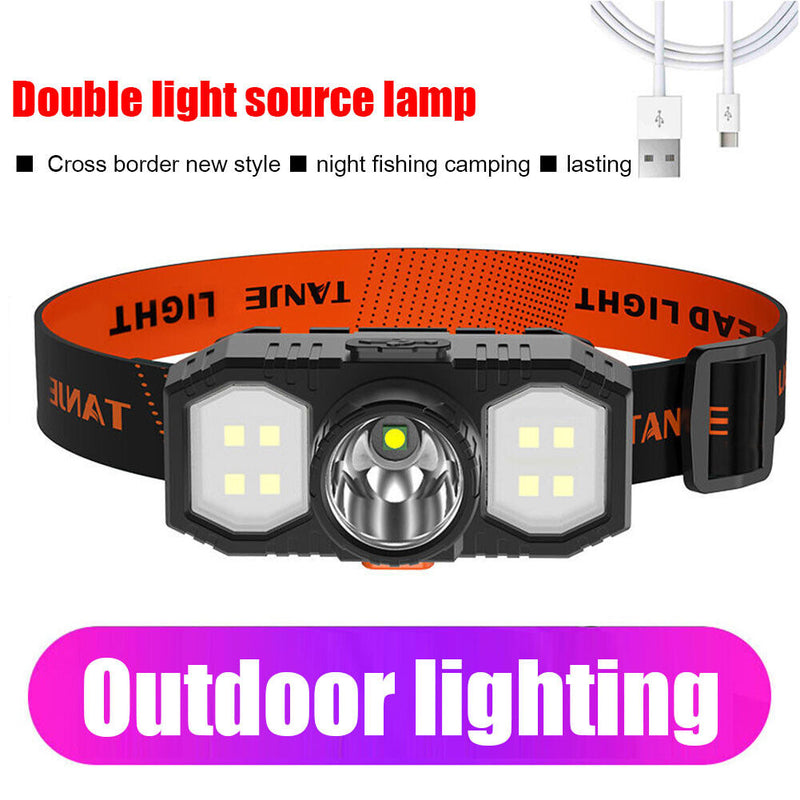 XPE COB LED Headlight Waterproof Outdoor Headlamp Night Fishing Hiking Lighting