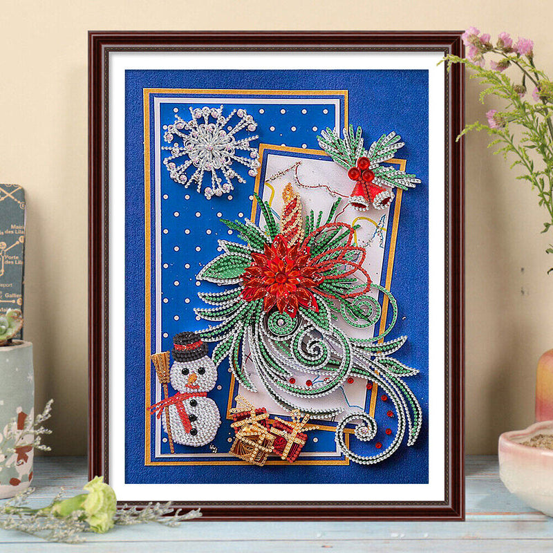 5D Flower Mosaic Diamond Painting Drawing Partial Special Shape Drill Craft Kit