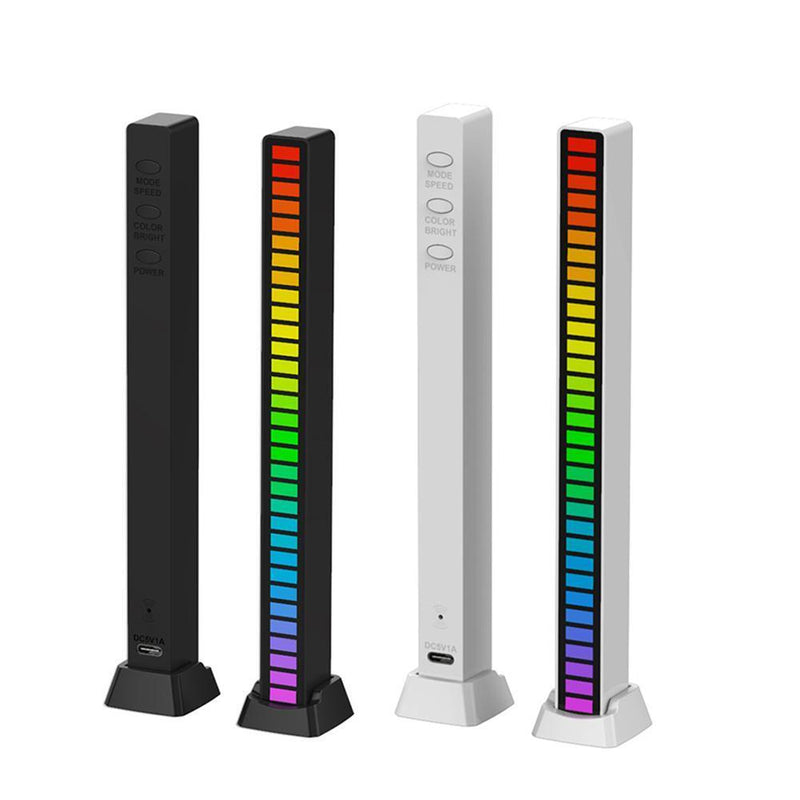 Rechargeable RGB Activated Music Rhythm Lamp Bar Sound Control (White)