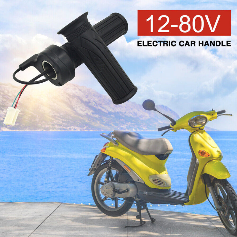 1 Pair Electric Bicycle Throttle Grip 12-80V Accelerator for E-Scooter/Tric