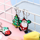 Soft Pvc Cartoon Santa Claus Key Buckle Keychain Keyring Hanging Pendant