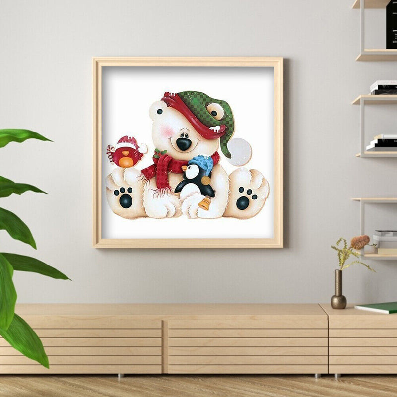 5D DIY Rhinestone Cute Bear Full Round Drill Diamond Painting Mosaic Home Decor