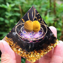 Orgonite Pyramid Amethyst Peridot Gather Fortune Expel Evil Forces Jewelry Gift