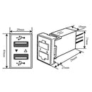 Car Car Dual USB 5V 2.1A 1A Recessed Outlet Female Cable 12V Charger