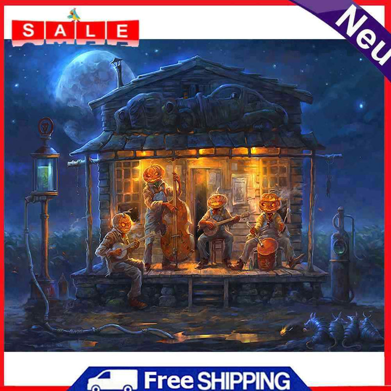 Halloween Pumpkin Canvas Painted Oil Paint By Numbers Modern Bedroom Wall Art