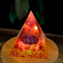 Pyramid Ogan Crystal Energy Tower Nature Reiki Chakra Crushed Stone (D) Newly